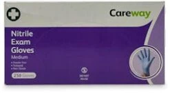 Careway Nitrile Exam Gloves Medium 250 Pack