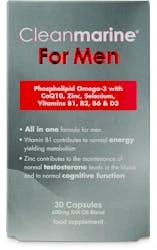 Cleanmarine For Men 600mg Marine Gelcaps 30 Pack