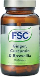 FSC Ginger, Curcumin & Boswellia 120 Tablets