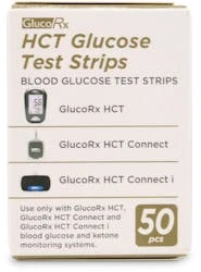 GlucoRx HCT Glucose Strips 50 Pack