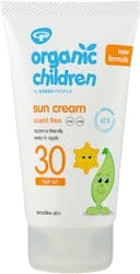 Green People Organic Children Scent Free Sun Cream SPF30 150ml