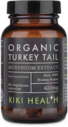 KIKI Health Organic Turkey Tail Extract Mushroom 60 Vegicaps