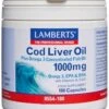 Lamberts Cod Liver Oil 1000mg 180 Capsules