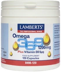 Lamberts Omega 3, 6 And 9 Plus Vitamin D3 5g 120 Capsules