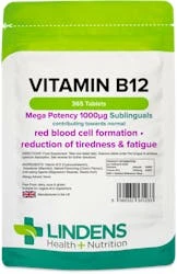 Lindens Health + Nutrition Vitamin B12 1000mcg Sublingual 365 Tablets