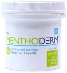 Menthoderm 1% Menthol Aqueous Crm Pot 500g
