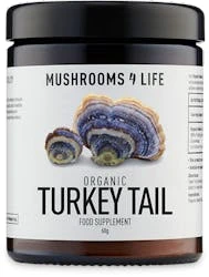 Mushrooms 4 Life Organic Turkey Tail Powder Amber Glass 60g