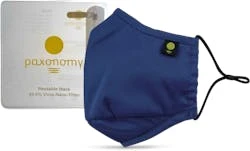 Paxonomy Washable High Filtration Face Mask Navy With Pouch 1 Paxonomy Washable High Filtration Face Mask Navy With Pouch