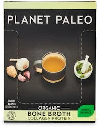 Planet Paleo Organic Bone Broth Collagen Protein Herbal Defence 10 Pack