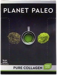 Planet Paleo Pure Collagen Matcha Latte 15 Sachets