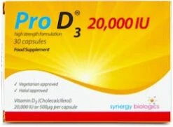 Pro D3 20,000IU Weekly Dose 30 Capsules