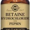 Solgar Betaine Hydrochloride With Pepsin 100 Tablets