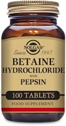 Solgar Betaine Hydrochloride With Pepsin 100 Tablets
