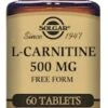 Solgar L-Carnitine 500mg 60 Tablets