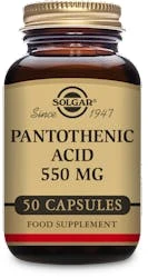 Solgar Pantothenic Acid 550mg 50 Capsules