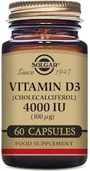 Solgar Vitamin D3 (Cholecalciferol) 4000IU (100µg) 60 Vegetable Capsules