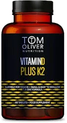 Tom Oliver Nutrition Vitamin D Plus K2 60 Pack