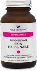 Wild Nutrition Food-Grown Skin, Hair & Nails 60 Capsules